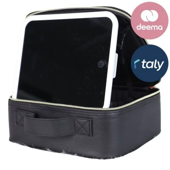 Orca Makeup Bag with Illuminated Mirror - Black